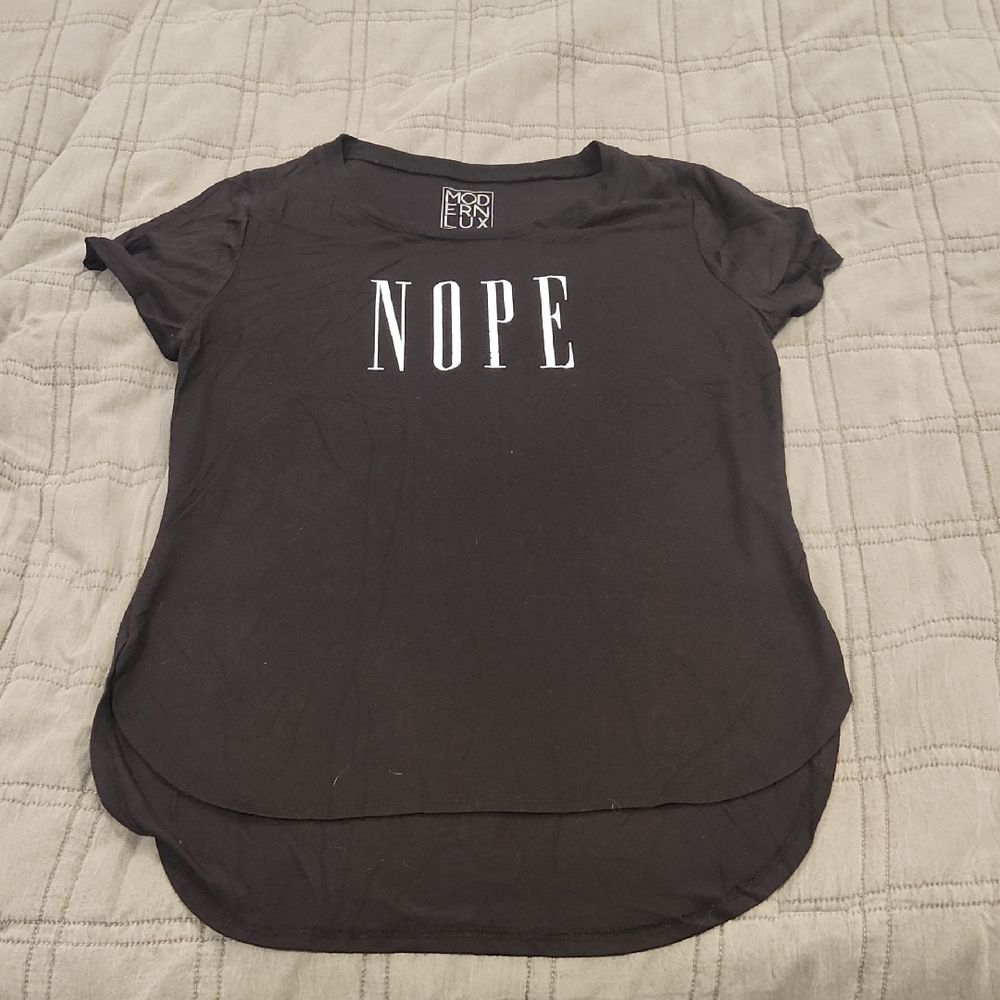 Modern Lux Black 'NOPE' Tee Size XL!